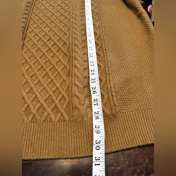 NWT Aelfric Eden Men’s Oversized Chunky Brown Cable Knit Fisherman Sweater Sz L - Picture 8 of 10